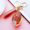 Metal Shell Pearl Conch Car Keychain With Diamond Encrustment For Men And Women As Bag Pendant And Gift