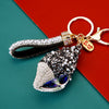 Metal Shell Pearl Conch Car Keychain With Diamond Encrustment For Men And Women As Bag Pendant And Gift