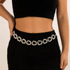 Metal Simple Pleated Ring Body Chain For Female