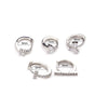 Metal Small Earrings For Cartilage Piercing Inlaid With Zircon And Flower Pattern For Women