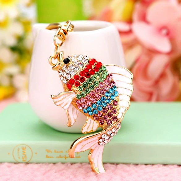 Metal Small Fish Shaped Keychain For Women As Gift