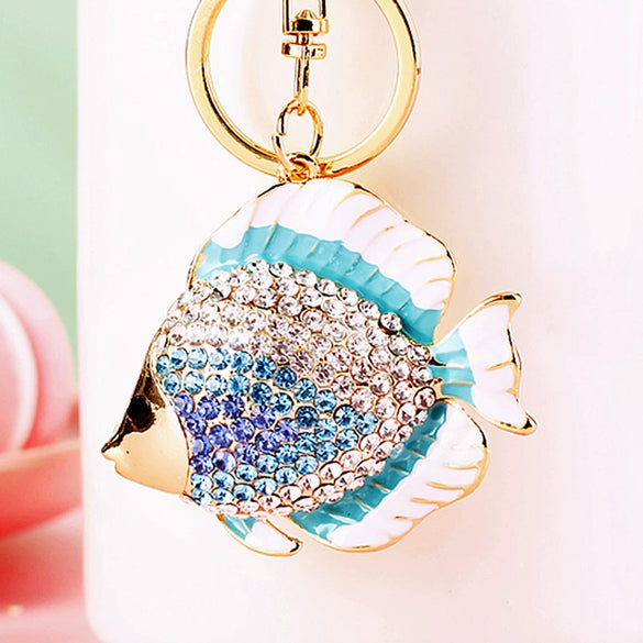 Metal Small Fish Shaped Keychain For Women As Gift