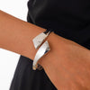 Metal Smooth Water Drop Hug Bracelet Electroplated Fashion Ins Style Spring Buckle Open