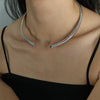 Metal Snake Pattern Earrings And Necklaces Set 316L Stainless Steel Retro Style