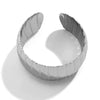 Metal Snake Stripe Wide Open Bracelet For Women Niche Style Electroplated
