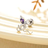 Metal Snakeshaped Doubleheaded Screw Ear Nail With Bow Pattern Electroplated For Women