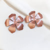Metal Spraypainted Flower Earrings Simple And Cool Style