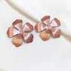 Metal Spraypainted Flower Earrings Simple And Cool Style