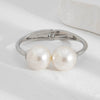 Metal Spring Bracelet Punk Stacked Multilayer Geometric Ins Style For Women With Big Pearl And Electroplating