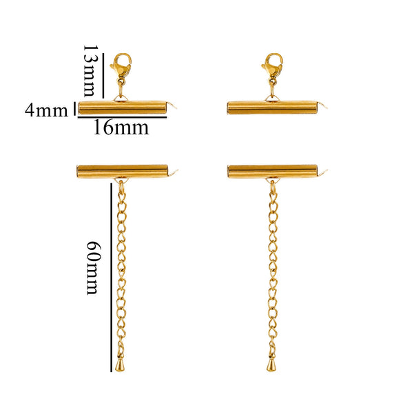 Metal Stainless Steel Bead Chain Tube Bracelet Necklace Electroplating Diy Jewelry Accessories