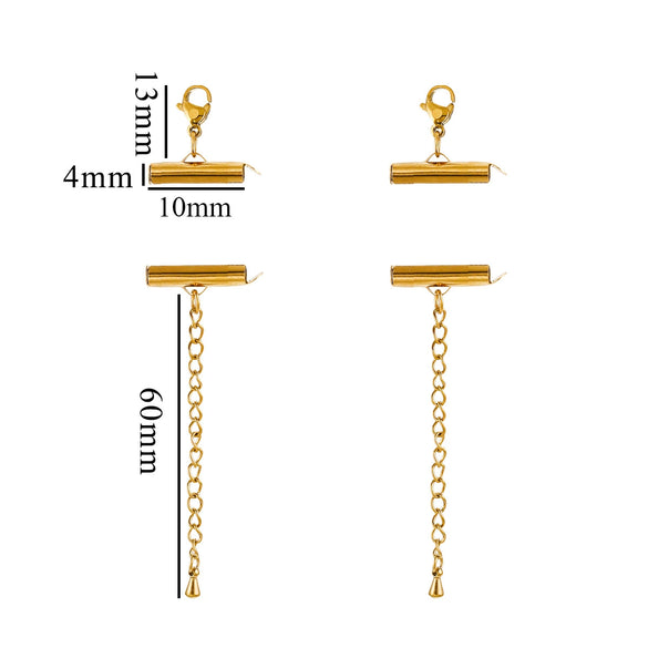 Metal Stainless Steel Bead Chain Tube Bracelet Necklace Electroplating Diy Jewelry Accessories