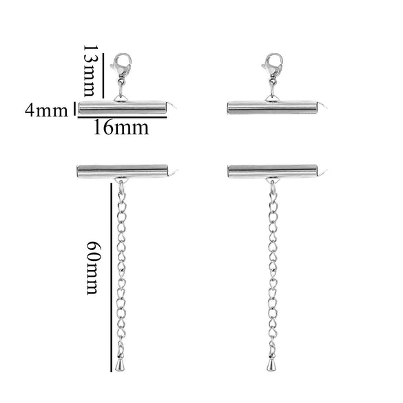 Metal Stainless Steel Bead Chain Tube Bracelet Necklace Electroplating Diy Jewelry Accessories