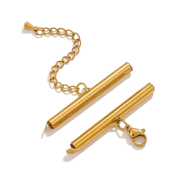 Metal Stainless Steel Bead Chain Tube Bracelet Necklace Electroplating Diy Jewelry Accessories