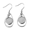 Metal Stainless Steel Geometric Irregular Ear Hook Empty Pendant Earrings Accessories With Electroplating Treatment