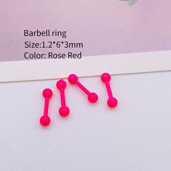Metal Stainless Steel Geometric Painted Baking Varnish Unisex Body Piercing Earrings Jewelry