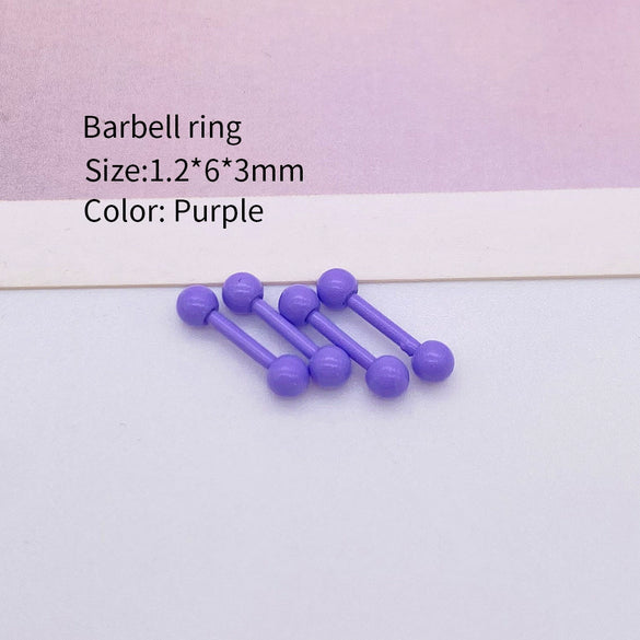 Metal Stainless Steel Geometric Painted Baking Varnish Unisex Body Piercing Earrings Jewelry