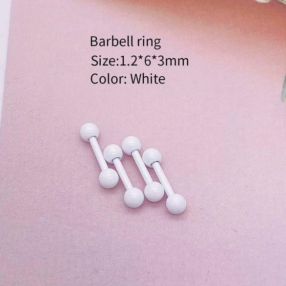 Metal Stainless Steel Geometric Painted Baking Varnish Unisex Body Piercing Earrings Jewelry