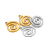 Metal Stainless Steel Gold Round Vortex Spiral Swirl Pendant Jewelry Accessories With Electroplating