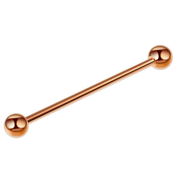 Metal Star Industrial Barbell Crossbar Straight Bar Electroplated Earrings