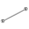 Metal Star Industrial Barbell Crossbar Straight Bar Electroplated Earrings