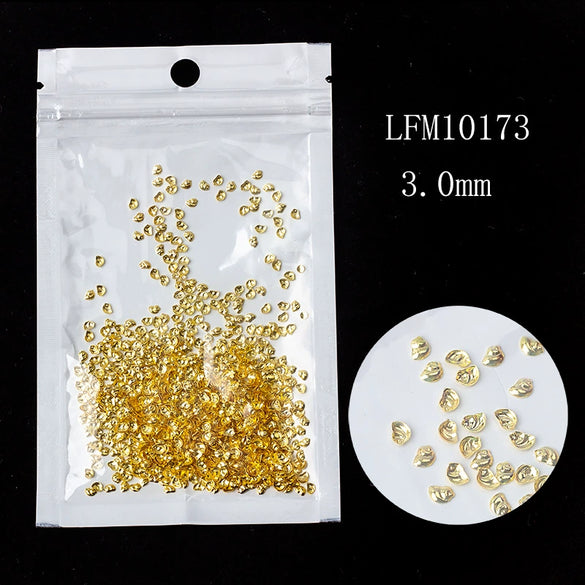 Metal Star Moon Snowflake Gear Nail Art Rivet Charms Simple Decorative Nail Jewelry Patch For Diy Nail Design