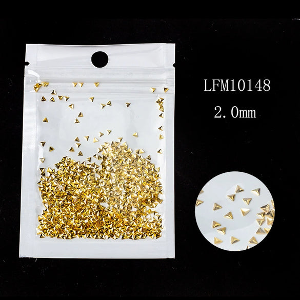 Metal Star Moon Snowflake Gear Nail Art Rivet Charms Simple Decorative Nail Jewelry Patch For Diy Nail Design