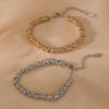 Metal Style Threecolor Thick Chain Titanium Steel Women's Bracelet With Geometric Pattern And Electroplating Treatment