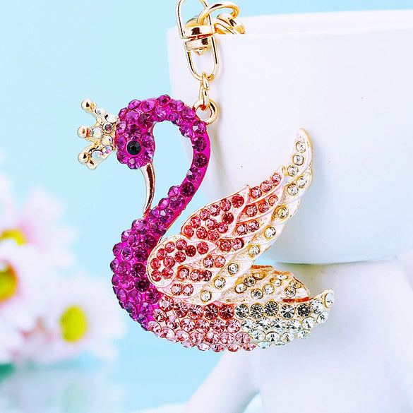 Metal Swan Creative Keychain For Women As Gift