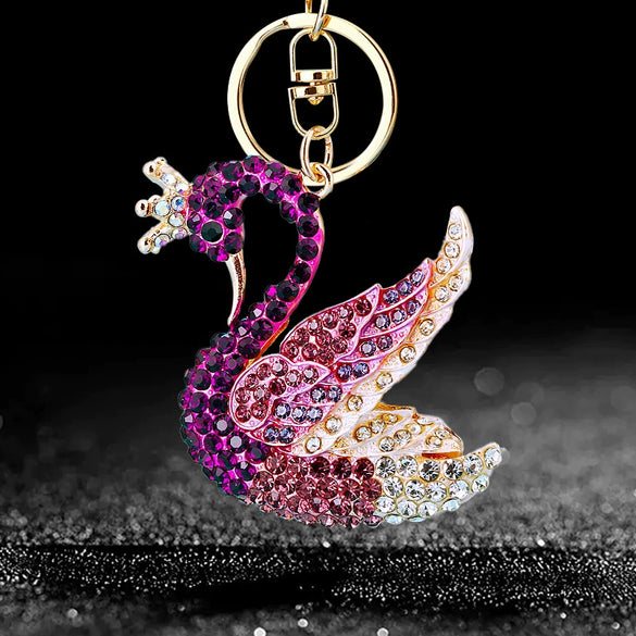 Metal Swan Creative Keychain For Women As Gift