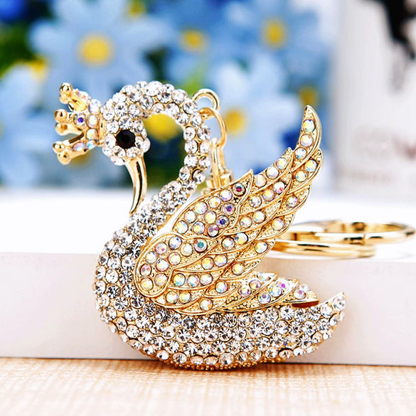 Metal Swan Creative Keychain For Women As Gift
