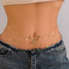 Metal Tassel Butterfly Pendant Double Waist Chain For Women Sweet Cool Style
