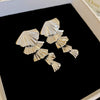 Metal Tassel Earrings Geometric High Sense Electroplating