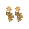Metal Tassel Earrings With Flower Pattern Electroplated In Silver Needle Style Fashion Light Luxury Cold Retro Allmatch Highend For Women