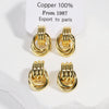 Metal Temperament Women's Tassel Earrings Jewelry Copper Geometric Ushape Electroplated