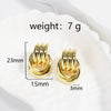Metal Temperament Women's Tassel Earrings Jewelry Copper Geometric Ushape Electroplated