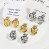 Metal Temperament Women's Tassel Earrings Jewelry Copper Geometric Ushape Electroplated