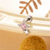Metal Titanium Steel Double Head Screw Ear Bone Nail Star Earrings With Zirconia For Women