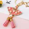 Metal Tulip Car Keychain And Bag Pendant For Female Cute Small Gift