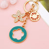 Metal Tulip Car Keychain And Bag Pendant For Female Cute Small Gift