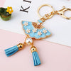 Metal Tulip Car Keychain And Bag Pendant For Female Cute Small Gift
