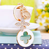 Metal Tulip Car Keychain And Bag Pendant For Female Cute Small Gift