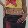 Metal Waist Chain For Women With Smiley And Sunflower Design Leisure Style