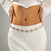 Metal Waist Chain For Women With Smiley And Sunflower Design Leisure Style