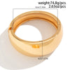 Metal Water Drop Hug Stacking Bracelet For Women Futuristic Geometric Electroplated Jewelry