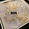 Metal Wave Bracelet With Geometric Design Electroplated For Wholesale High Sense Light Luxury Jewelry