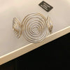 Metal Wave Bracelet With Geometric Design Electroplated For Wholesale High Sense Light Luxury Jewelry