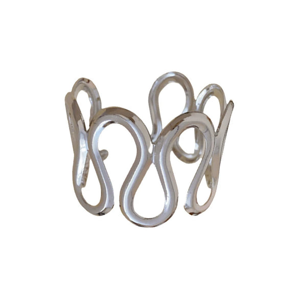 Metal Wave Bracelet With Geometric Design Electroplated For Wholesale High Sense Light Luxury Jewelry