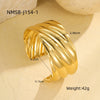 Metal Wide Version Exaggerated Punk Bracelet Stainless Steel Geometric Design Electroplated