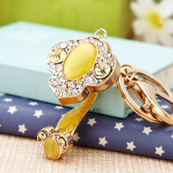 Metal Windmill Car Keychain For Women's Bags Creative Lucky Pendant