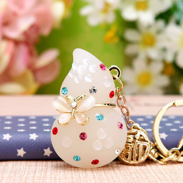 Metal Windmill Car Keychain For Women's Bags Creative Lucky Pendant